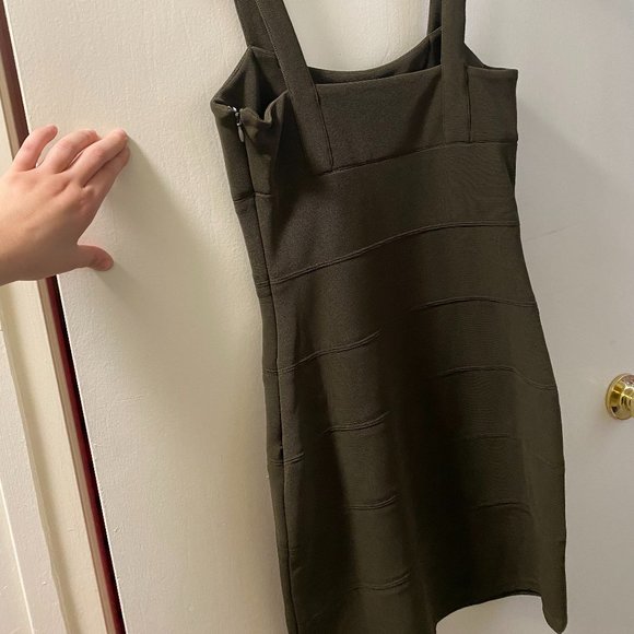 Walter Baker Olive Green Bandage Bodycon Dress - Perfect for a Night Out size XS - Picture 12 of 14